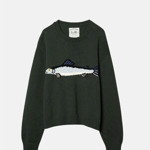Green Fish Pattern Sweater